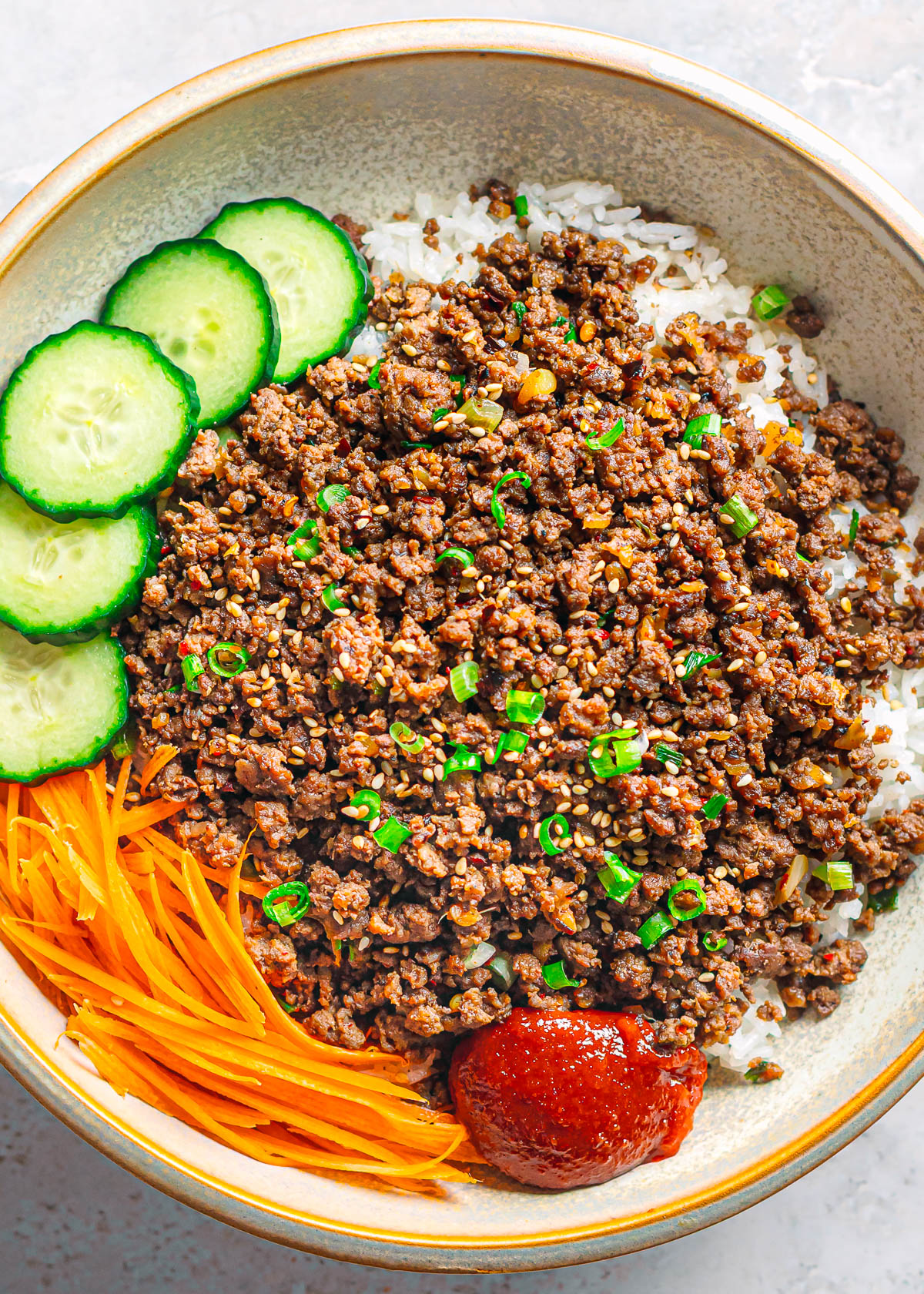 Korean ground beef gochujang recipe. 