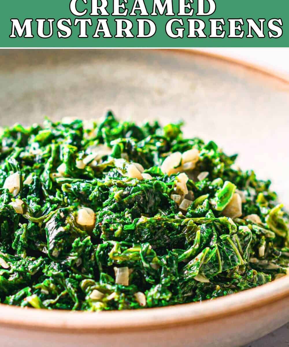 Creamed Mustard Greens.